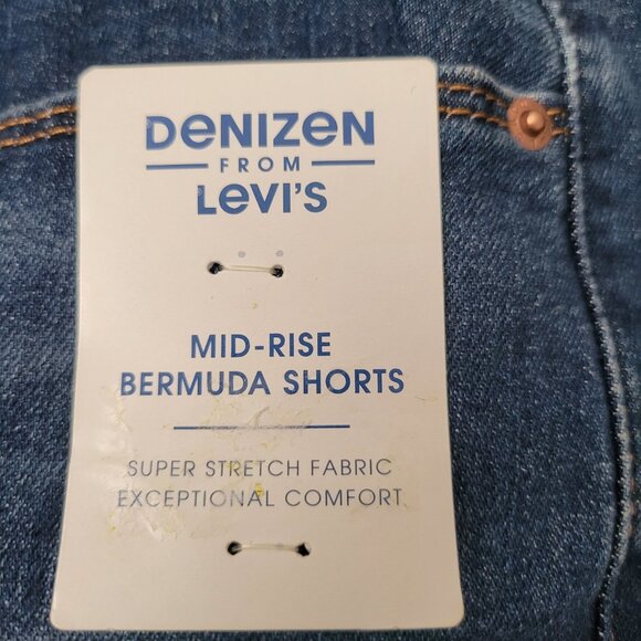 Levi's Denizen Bermuda Shorts Blue Denim Jean Shorts Size 24W NWT - Picture 5 of 8